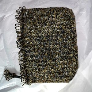 Clovis Ruffin Beaded Clutch w/tassel zipper